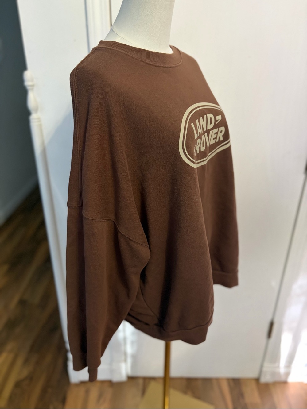 PacSun Brown x Land Rover Logo Crewneck Sweatshirt, Oversized XL - Picture 4 of 8
